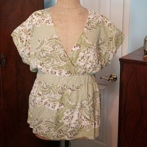 Women's light weight V neck blouse